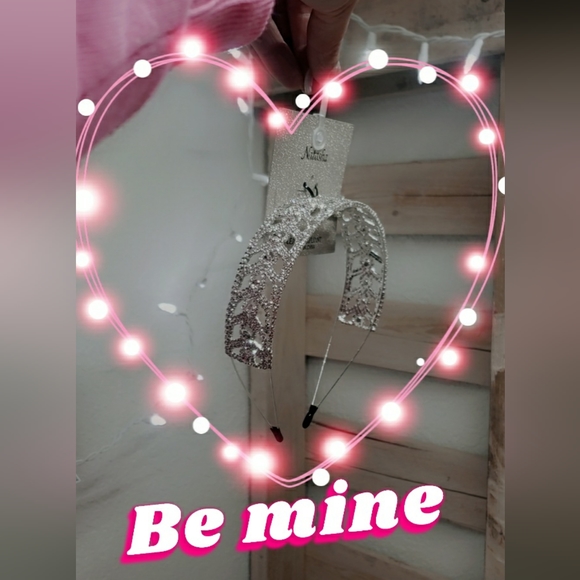 Luxury Natasha rhinestone headband wide silver wedding bridesmaid valentines - Picture 8 of 14